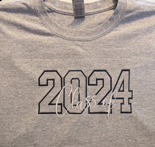 Class of 2024 Embroidered T-Shirt