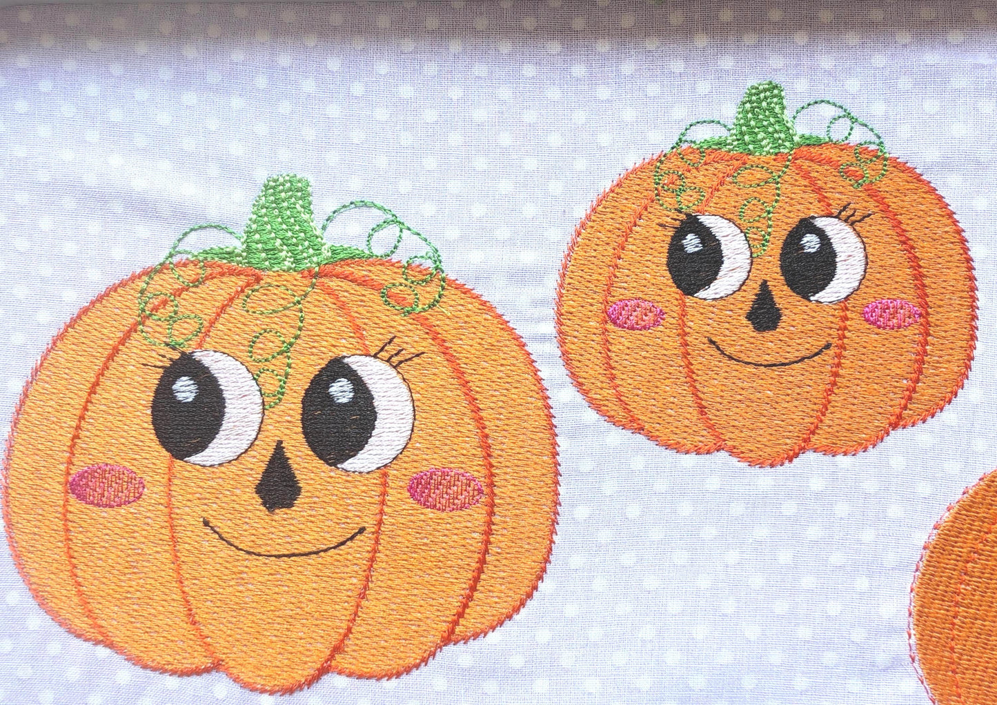 Pumpkin with cute big eyes Embroidery digital design 2 sizes 4x4 5x7 hoop