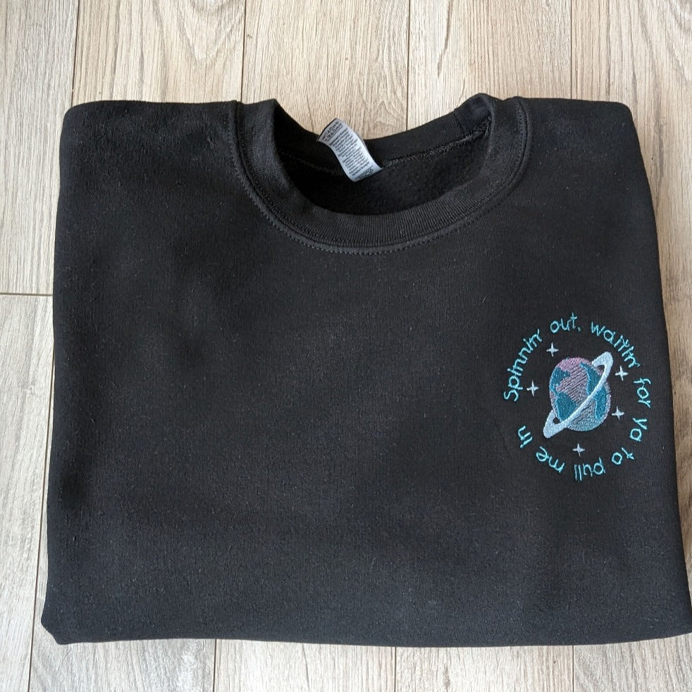 Harry Style Embroidered Sweatshirt, Spinning out